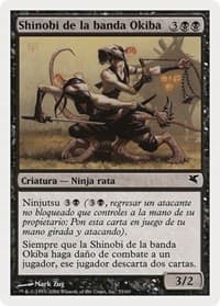 Okiba-Gang Shinobi (Spanish) - "Shinobi de la banda Okiba" - Magic Encyclopedia 2005 (Salvat/Hachette) - Magic: The Gathering card