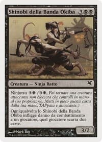 Okiba-Gang Shinobi (Italian) - "Shinobi della Banda Okiba" - Magic Encyclopedia 2005 (Salvat/Hachette) - Magic: The Gathering card