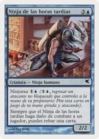 Ninja of the Deep Hours (Spanish) - "Ninja de las horas tardías" - Magic Encyclopedia 2005 (Salvat/Hachette) - Magic: The Gathering card