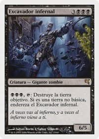 Helldozer (Spanish) - "Excavador infernal" - Magic Encyclopedia 2005 (Salvat/Hachette) - Magic: The Gathering card