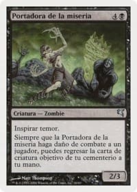 Woebearer (Spanish) - "Portadora de la miseria" - Magic Encyclopedia 2005 (Salvat/Hachette) - Magic: The Gathering card