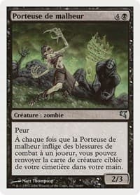 Woebearer (French) - "Porteuse de malheur" - Magic Encyclopedia 2005 (Salvat/Hachette) - Magic: The Gathering card