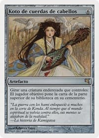 Hair-Strung Koto (Spanish) - "Koto de cuerdas de cabellos" - Magic Encyclopedia 2005 (Salvat/Hachette) - Magic: The Gathering card