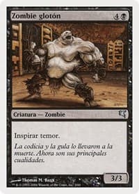 Gluttonous Zombie (Spanish) - "Zombie glotón" - Magic Encyclopedia 2005 (Salvat/Hachette) - Magic: The Gathering card