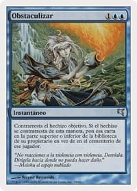 Hinder (Spanish) - "Obstaculizar" - Magic Encyclopedia 2005 (Salvat/Hachette) - Magic: The Gathering card