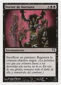 Horror of Horrors (Spanish) - "Horror de horrores" - Magic Encyclopedia 2005 (Salvat/Hachette) - Magic: The Gathering card