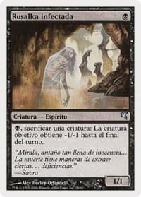 Plagued Rusalka (Spanish) - "Rusalka infectada" - Magic Encyclopedia 2005 (Salvat/Hachette) - Magic: The Gathering card