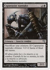 Nantuko Husk (Spanish) - "Caparazón nantuko" - Magic Encyclopedia 2005 (Salvat/Hachette) - Magic: The Gathering card
