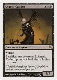 Fallen Angel (Italian) - "Angelo Caduto" - Magic Encyclopedia 2005 (Salvat/Hachette) - Magic: The Gathering card