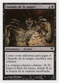 Call for Blood (Spanish) - "Llamado de la sangre" - Magic Encyclopedia 2005 (Salvat/Hachette) - Magic: The Gathering card