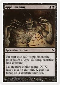Call for Blood (French) - "Appel au sang" - Magic Encyclopedia 2005 (Salvat/Hachette) - Magic: The Gathering card