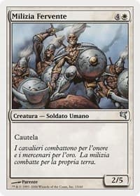 Ardent Militia (Italian) - "Milizia Fervente" - Magic Encyclopedia 2005 (Salvat/Hachette) - Magic: The Gathering card