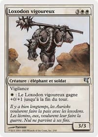 Loxodon Stalwart (French) - "Loxodon vigoureux" - Magic Encyclopedia 2005 (Salvat/Hachette) - Magic: The Gathering card