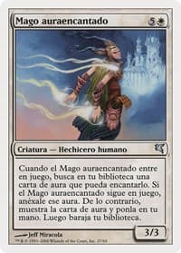 Auratouched Mage (Spanish) - "Mago auraencantado" - Magic Encyclopedia 2005 (Salvat/Hachette) - Magic: The Gathering card