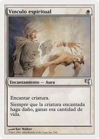 Spirit Link (Spanish) - "Vínculo espiritual" - Magic Encyclopedia 2005 (Salvat/Hachette) - Magic: The Gathering card