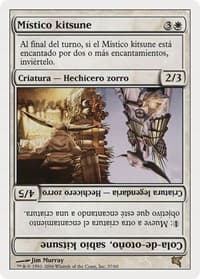 Kitsune Mystic // Autumn-Tail, Kitsune Sage (Spanish) - "Místico kitsune" - Magic Encyclopedia 2005 (Salvat/Hachette) - Magic: The Gathering card