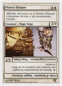 Kitsune Mystic // Autumn-Tail, Kitsune Sage (Italian) - "Mistico Kitsune" - Magic Encyclopedia 2005 (Salvat/Hachette) - Magic: The Gathering card