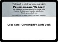 Code Card - Corviknight V Battle Deck - Miscellaneous Cards & Products - Pokemon card