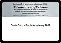 Code Card - Battle Academy 2022 - Battle Academy 2022 - Pokemon card