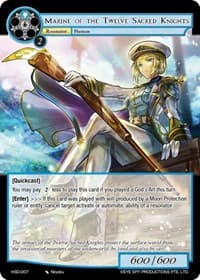 Marine of the Twelve Sacred Knights - Hero Cluster Starter Decks - Force of Will card
