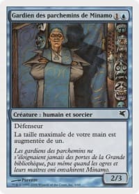 Minamo Scrollkeeper (French) - "Gardien des parchemins de Minamo" - Magic Encyclopedia 2005 (Salvat/Hachette) - Magic: The Gathering card