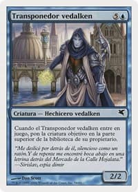 Vedalken Dismisser (Spanish) - "Transponedor vedalken" - Magic Encyclopedia 2005 (Salvat/Hachette) - Magic: The Gathering card