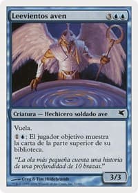 Aven Windreader (Spanish) - "Leevientos aven" - Magic Encyclopedia 2005 (Salvat/Hachette) - Magic: The Gathering card