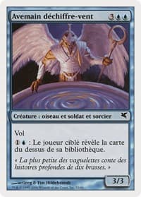 Aven Windreader (French) - "Avemain déchiffre-vent" - Magic Encyclopedia 2005 (Salvat/Hachette) - Magic: The Gathering card