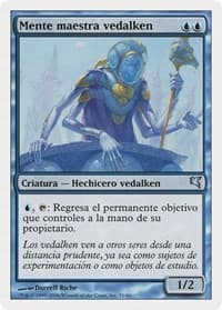 Vedalken Mastermind (Spanish) - "Mente maestra vedalken" - Magic Encyclopedia 2005 (Salvat/Hachette) - Magic: The Gathering card