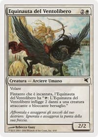 Freewind Equenaut (Italian) - "Equinauta del Ventolibero" - Magic Encyclopedia 2005 (Salvat/Hachette) - Magic: The Gathering card
