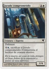 Soulsworn Jury (Spanish) - "Jurado comprometido" - Magic Encyclopedia 2005 (Salvat/Hachette) - Magic: The Gathering card