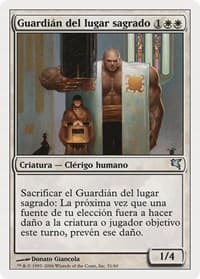 Sanctum Guardian (Spanish) - "Guardián del lugar sagrado" - Magic Encyclopedia 2005 (Salvat/Hachette) - Magic: The Gathering card