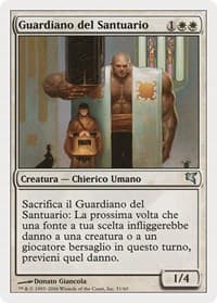 Sanctum Guardian (Italian) - "Guardiano del Santuario" - Magic Encyclopedia 2005 (Salvat/Hachette) - Magic: The Gathering card