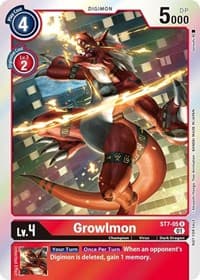 Growlmon (Gen Con 2022) - Starter Deck 07: Gallantmon - Digimon Card Game card