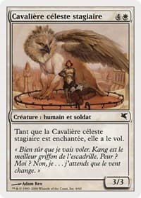 Skyrider Trainee (French) - "Cavalière céleste stagiaire" - Magic Encyclopedia 2005 (Salvat/Hachette) - Magic: The Gathering card