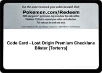 Code Card - Lost Origin Premium Checklane Blister [Torterra] - SWSH11: Lost Origin - Pokemon card