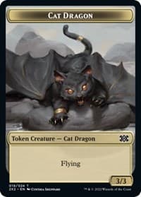 Cat Dragon // Eldrazi Scion Double-Sided Token - Double Masters 2022 - Magic: The Gathering card