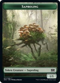 Saproling // Phyrexian Golem Double-Sided Token - Double Masters 2022 - Magic: The Gathering card