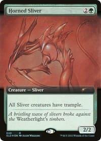 Horned Sliver (Extended Art) - Secret Lair Drop Series - Magic: The Gathering card