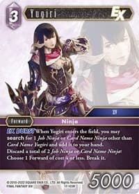 Yugiri EX - Rebellion's Call - Final Fantasy TCG card