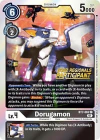 Dorugamon (2022 Championship Offline Regional) [Online Participant] - Next Adventure - Digimon Card Game card