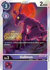 Guilmon (2022 Championship Offline Regional) [Online Champion] - Battle of Omni - Digimon Card Game card