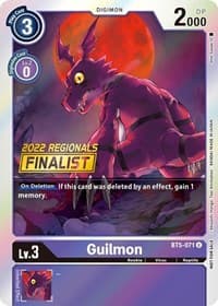 Guilmon (2022 Championship Offline Regional) [Online Finalist] - Battle of Omni - Digimon Card Game card