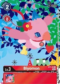 Biyomon (Tamer's Card Set 2 Floral Fun) - Starter Deck 01: Gaia Red - Digimon Card Game card