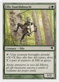 Timberwatch Elf (Italian) - "Elfo Guardaboschi" - Magic Encyclopedia 2005 (Salvat/Hachette) - Magic: The Gathering card
