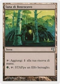 Wirewood Lodge (Italian) - "Tana di Boscocavo" - Magic Encyclopedia 2005 (Salvat/Hachette) - Magic: The Gathering card
