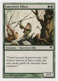 Elvish Warrior (Italian) - "Guerriero Elfico" - Magic Encyclopedia 2005 (Salvat/Hachette) - Magic: The Gathering card