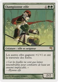 Elvish Champion (French) - "Championne elfe" - Magic Encyclopedia 2005 (Salvat/Hachette) - Magic: The Gathering card