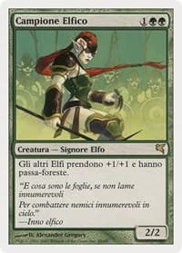Elvish Champion (Italian) - "Campione Elfico" - Magic Encyclopedia 2005 (Salvat/Hachette) - Magic: The Gathering card