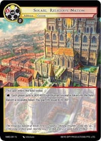 Solari, Religious Nation - A New World Emerges - Force of Will card